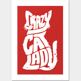 Crazy cat lady Posters and Art